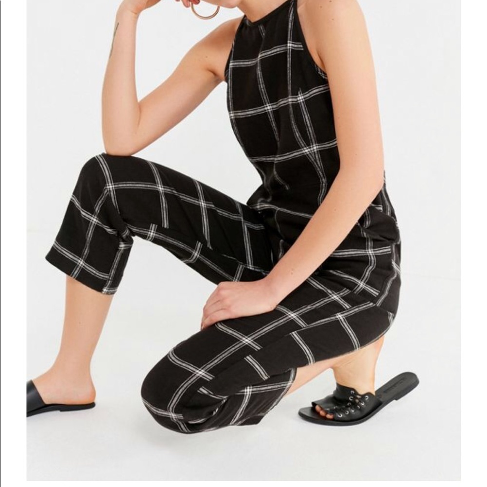 Urban outfitters high neck linen romper